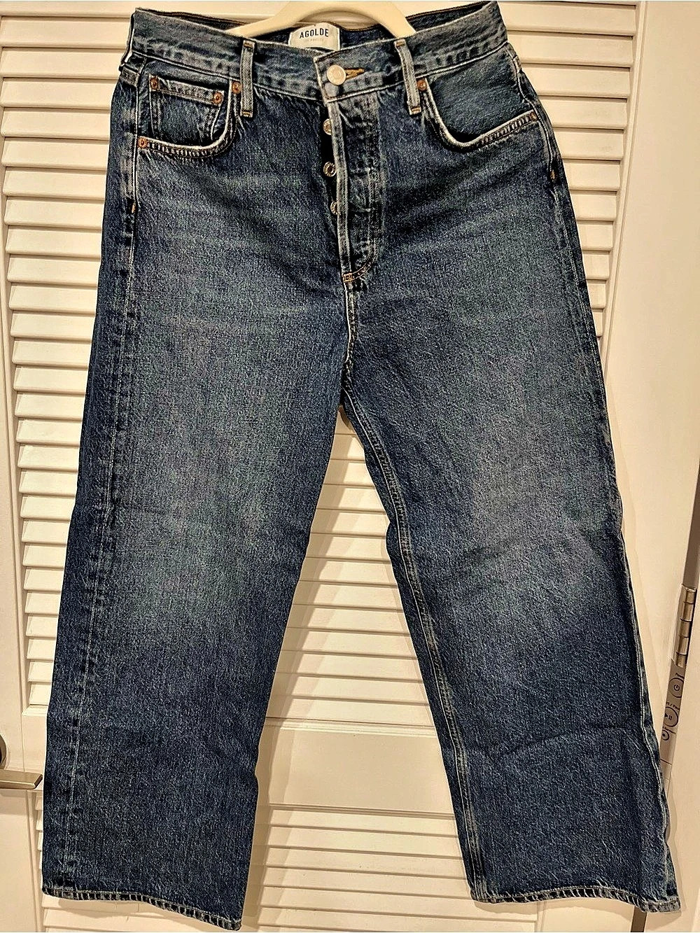AGOLDE Straight Leg Jeans in Blue Waist 28 Like New